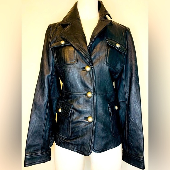 Studio Y Jackets & Blazers - Studio Y Black LeatherNWT Women’s Jacket/Blazer size Small!